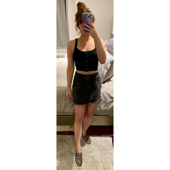 PacSun Dresses & Skirts - SOLD ✖️ PacSun Black Denim Skirt